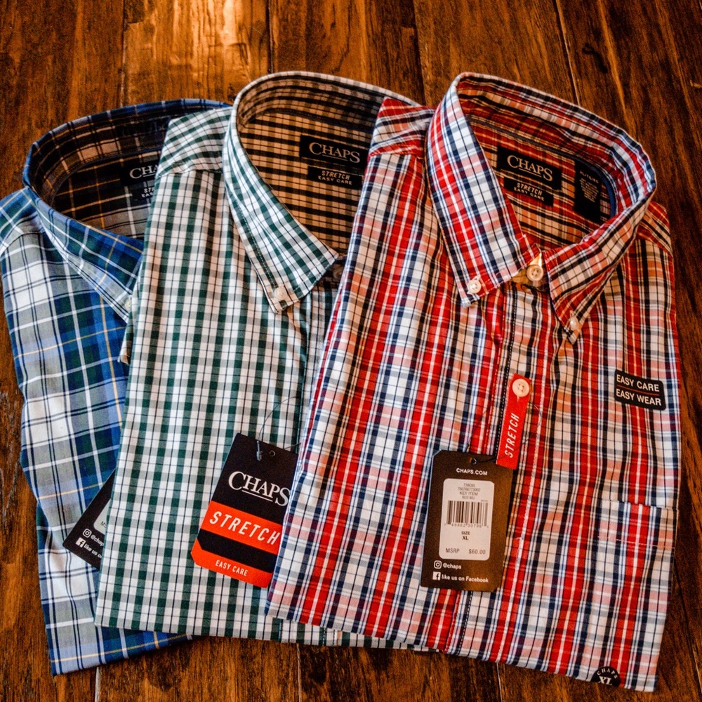 NWT Mens Chaps Button Up Shirts Bundle
